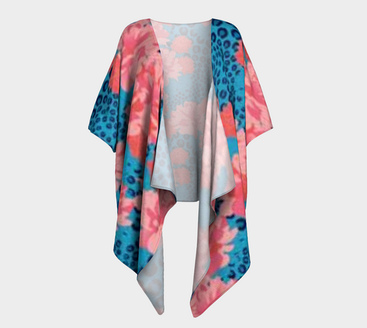 Custom Handsewn Flowery Leopard Kimono For Teen Girls and Women- Made In Canada
