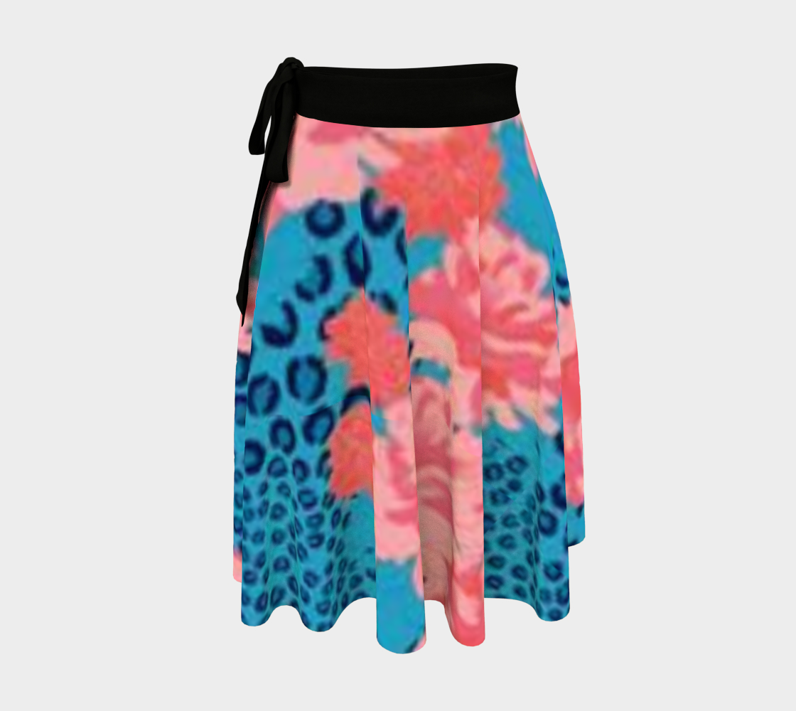 Custom Handsewn Flowery Leopard Wrapped Skirt For Teen Girls and Women- Made In Canada