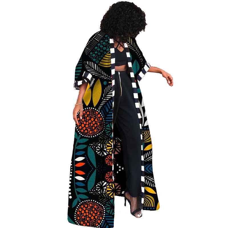 African ethnic style ladies jacket trench coat