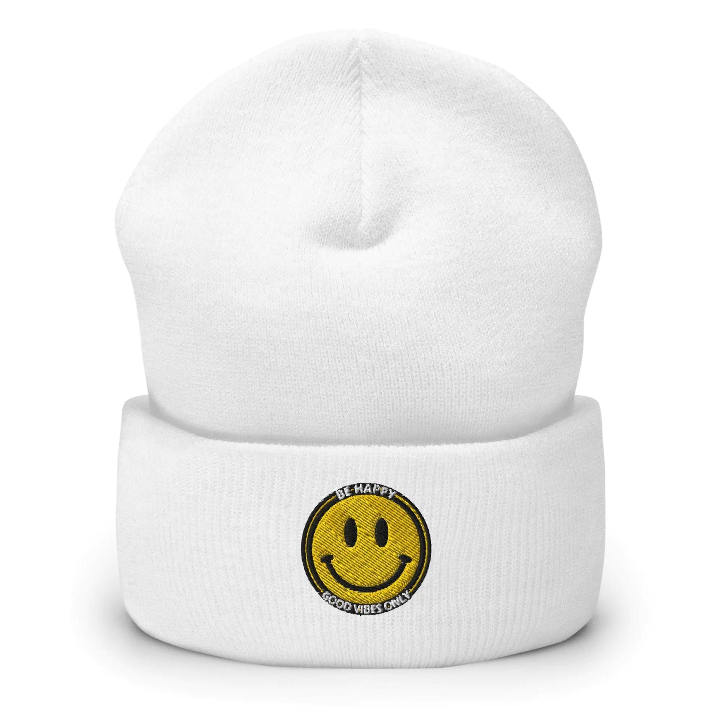 Be Happy Embroidered Beanie