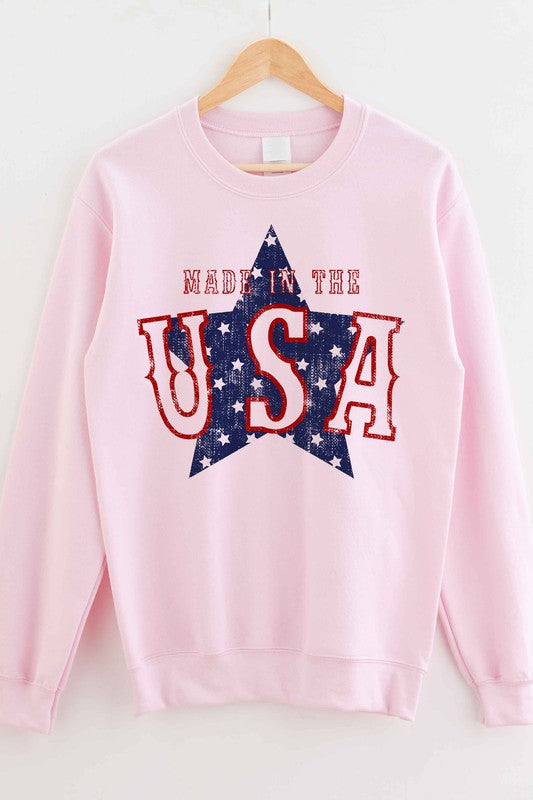 MADE IN USA GRAPHIC PLUS SIZE SWEATSHIRT