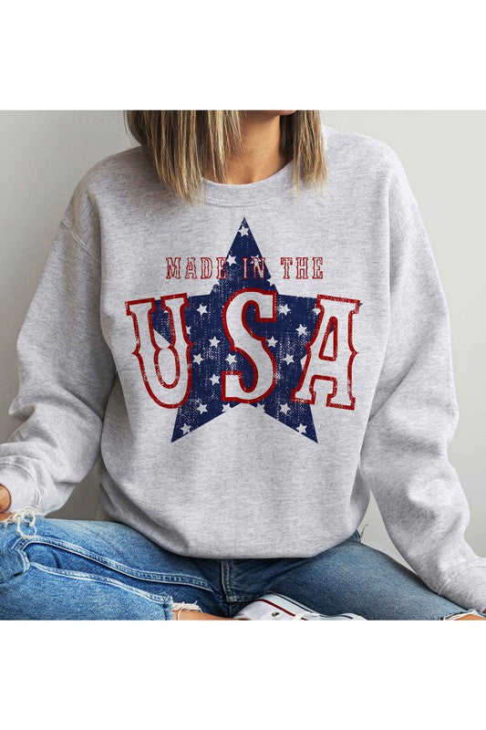 MADE IN USA GRAPHIC PLUS SIZE SWEATSHIRT