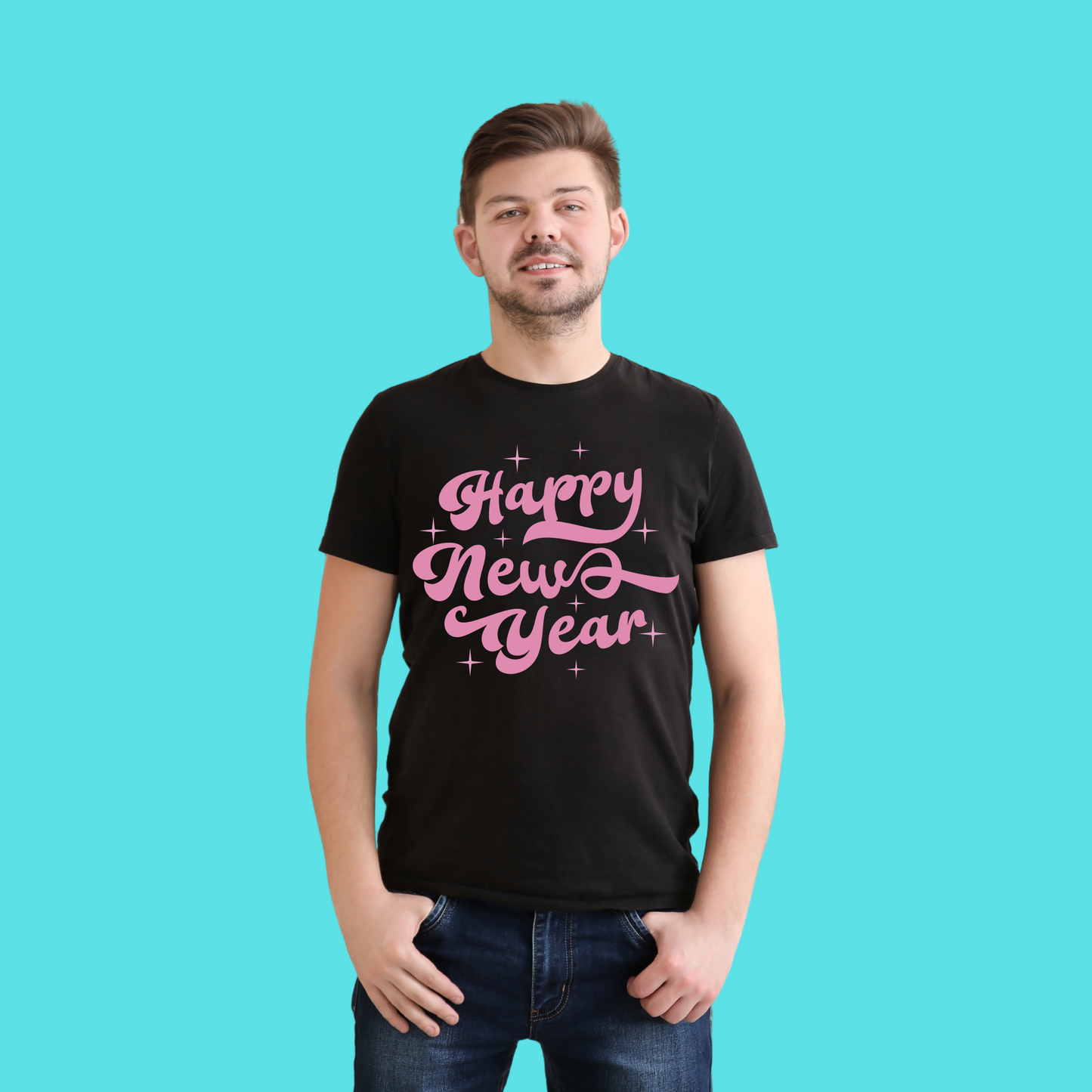 New Year 2022 T Shirt. Customizable Unisex Graphic T Shirt. Short Sleeve Shirt