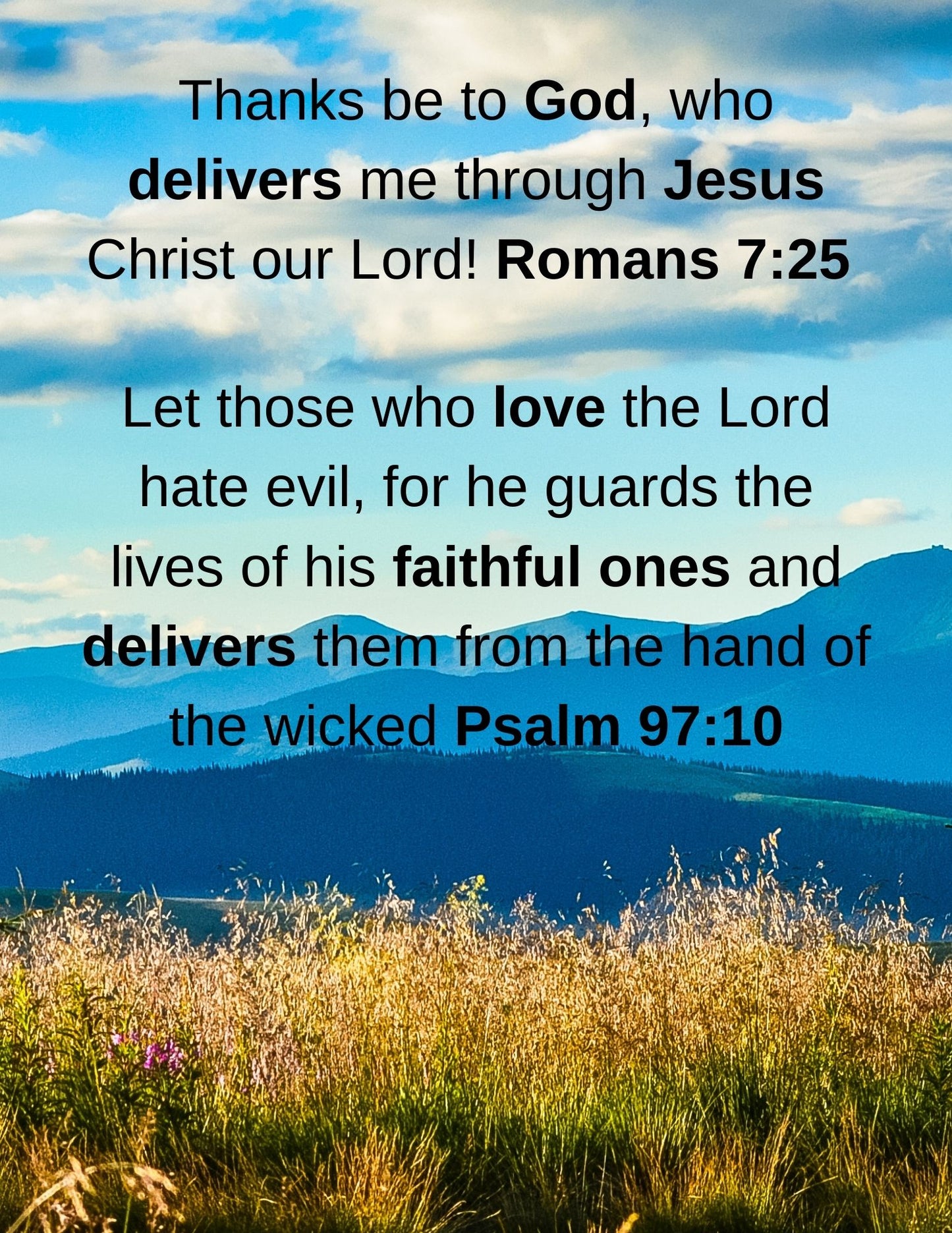 Digital Printable Christian Poster, Faith Inspiration Poster, Download, Safety-Protection-Deliverance Scripture Poster, Letter Size DIY God’s Promise Poster, Free Bible Scriptural Verses Download