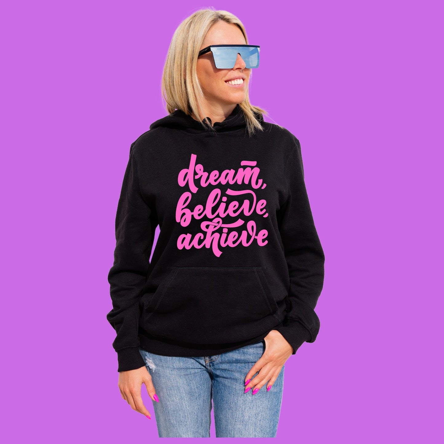Motivational Graphic Hoodie. Custom Hooded Sweatshirt.