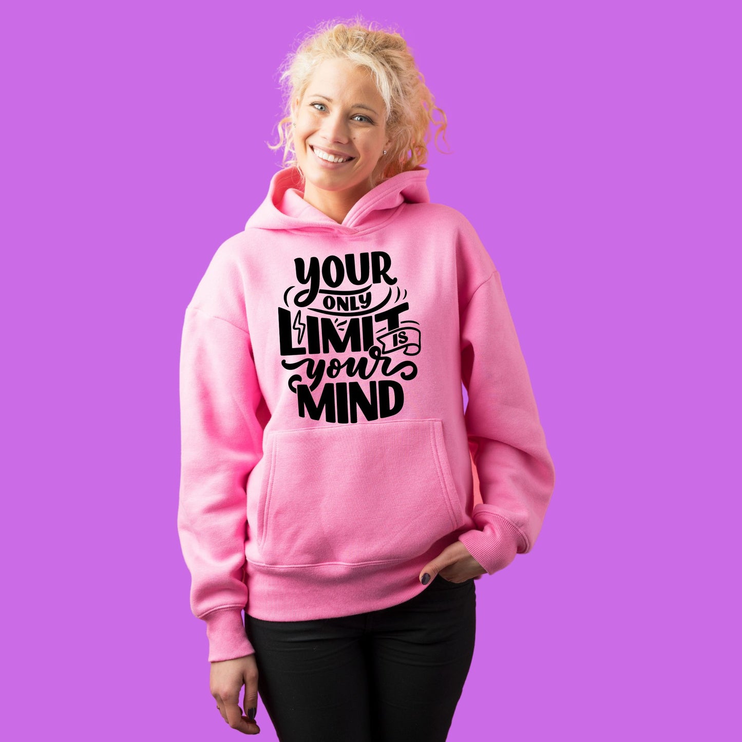 Motivational Custom Hoodie. Graphic Hooded Sweatshirt. Fall and Winter Wear.