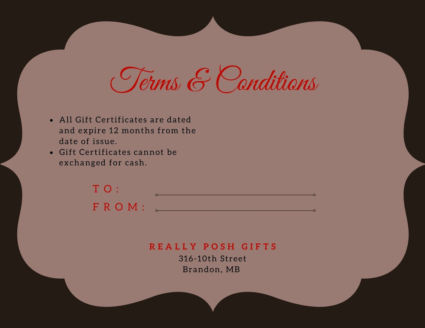 Christmas Gift Certificate. e Gift Card.
