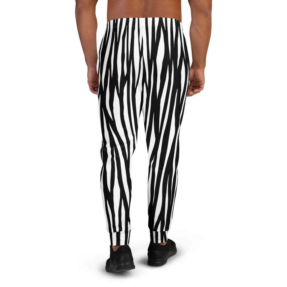 Custom Jogger for Men, Husband, Father, Significant Others. Zebra Animal Print Jogger for Men. Happy Fathers Day, Birthday, Anniversary Gifts for Him. Made in USA.