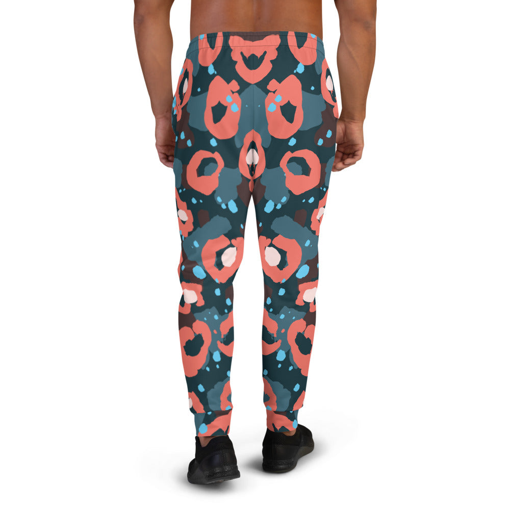 Custom Jogger for Men, Husband, Father, Significant Others. Colored Leopard Print Jogger for Men. Happy Fathers Day, Birthday, Anniversary Gifts for Him. Made in USA.