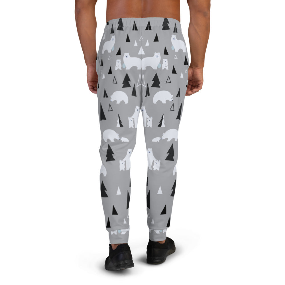 Custom Jogger for Men, Husband, Father, Significant Others. Polar Bear Animal Print Jogger for Men. Happy Fathers Day, Birthday, Anniversary Gifts for Him. Made in USA.