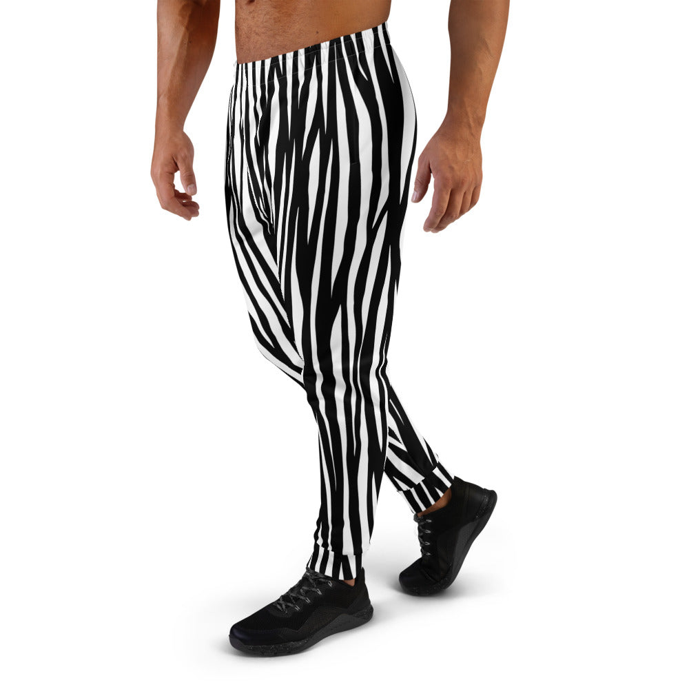 Custom Jogger for Men, Husband, Father, Significant Others. Zebra Animal Print Jogger for Men. Happy Fathers Day, Birthday, Anniversary Gifts for Him. Made in USA.