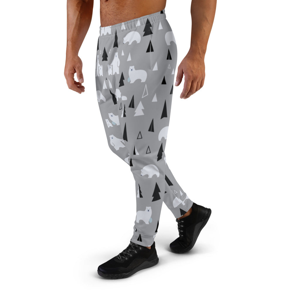 Custom Jogger for Men, Husband, Father, Significant Others. Polar Bear Animal Print Jogger for Men. Happy Fathers Day, Birthday, Anniversary Gifts for Him. Made in USA.