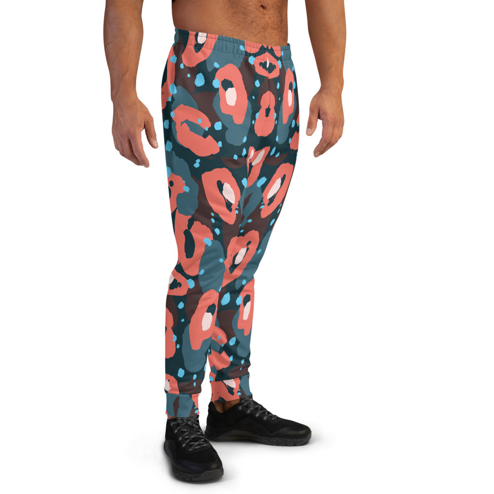 Custom Jogger for Men, Husband, Father, Significant Others. Colored Leopard Print Jogger for Men. Happy Fathers Day, Birthday, Anniversary Gifts for Him. Made in USA.