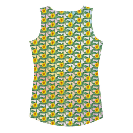 Handmade Custom Print Women Tank Top. Sublimation Cut & Sew Tank Top