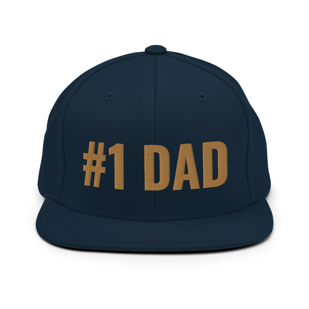 Personalized #1 DAD Custom Camouflage Snapback Hat. Customizable Fathers day Custom Headwear. Summer Beach Hat for Dads. Hand-Made Face Cap Gifts for Men, Fathers, Husbands, Sons, Grandpas. Made in USA.