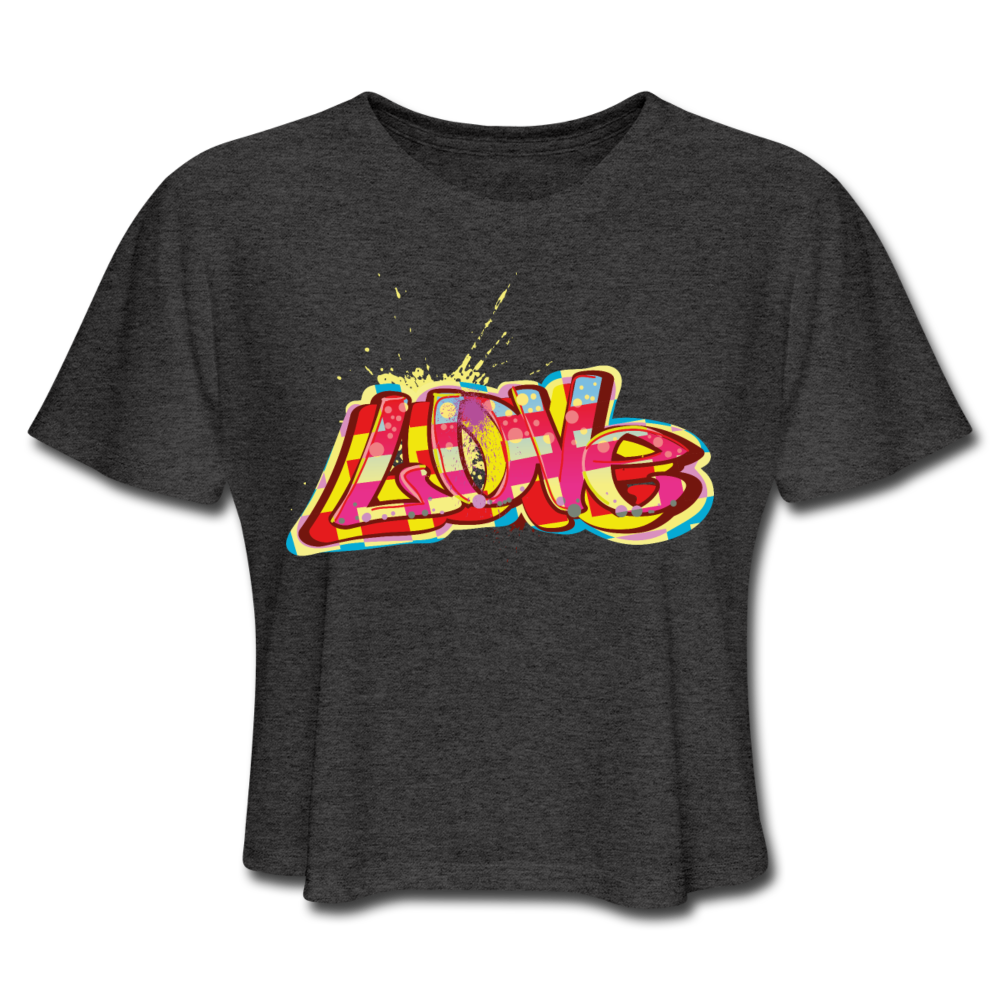 Women's Cropped T-Shirt - deep heather