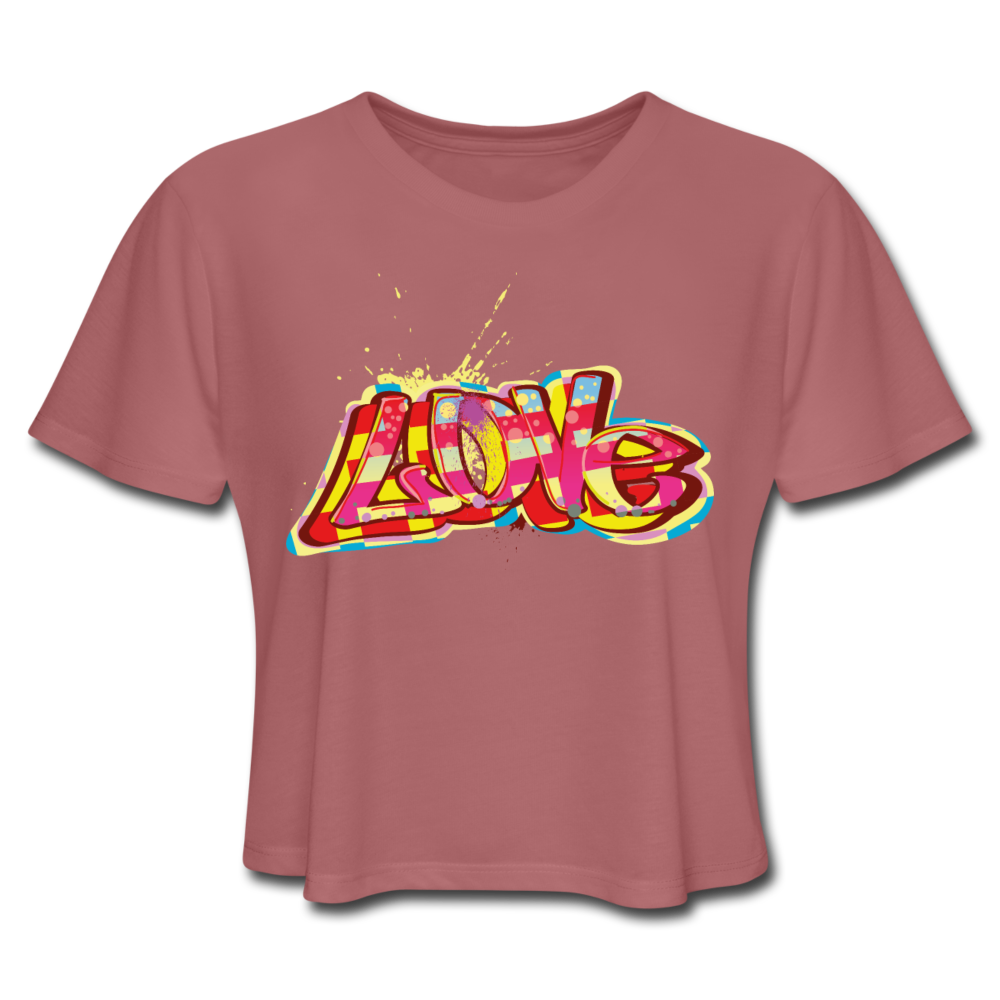 Women's Cropped T-Shirt - mauve
