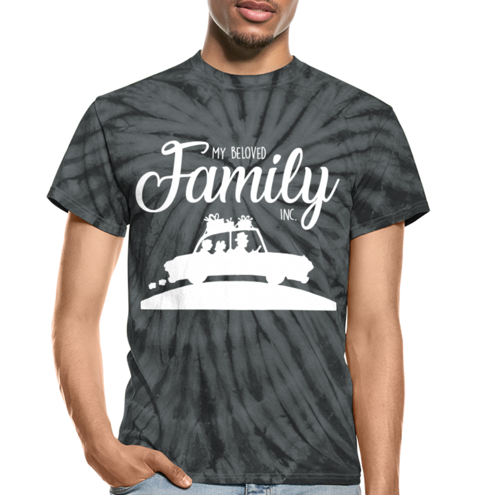 My Beloved Family Unisex Tie Dye T-Shirt. Fathers Day Gift for Dad. Happy Fathers Day Gift for Him. Gift for Men. Family Vacation Trendy T Shirt - spider black