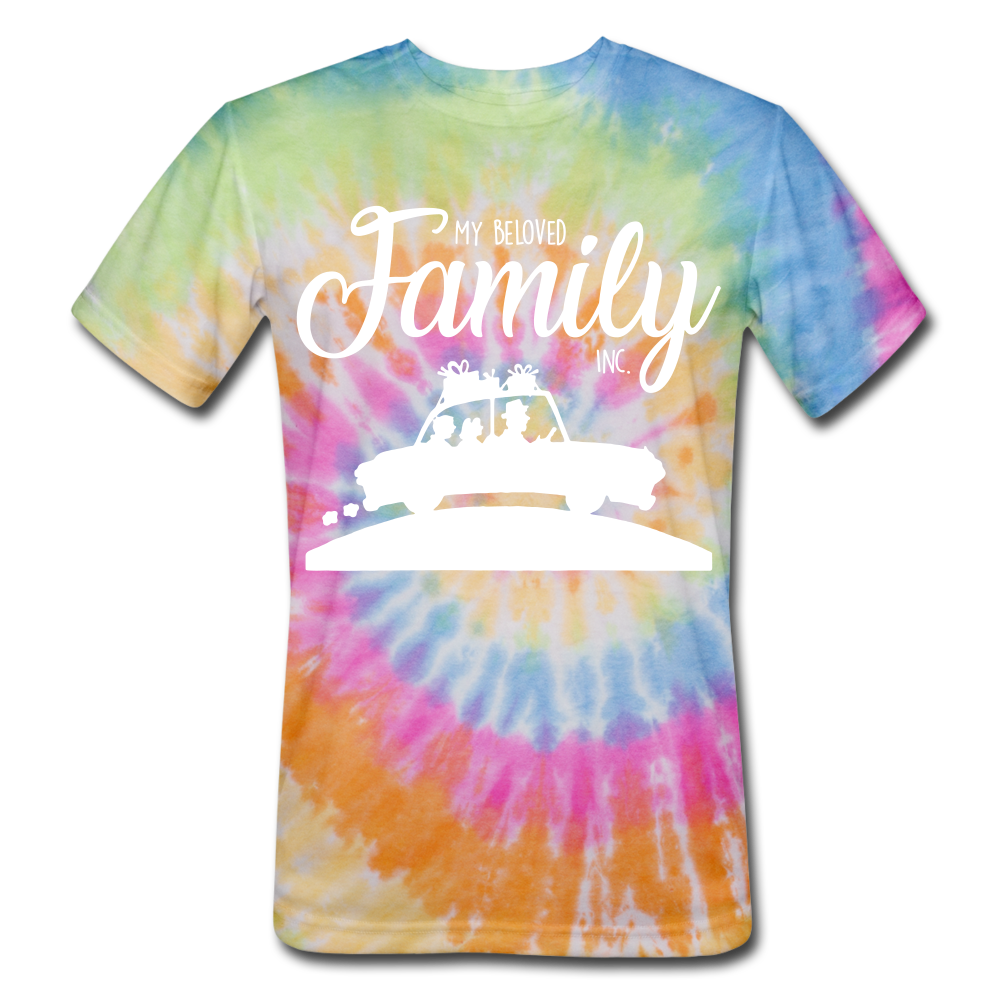 My Beloved Family Unisex Tie Dye T-Shirt. Fathers Day Gift for Dad. Happy Fathers Day Gift for Him. Gift for Men. Family Vacation Trendy T Shirt - rainbow