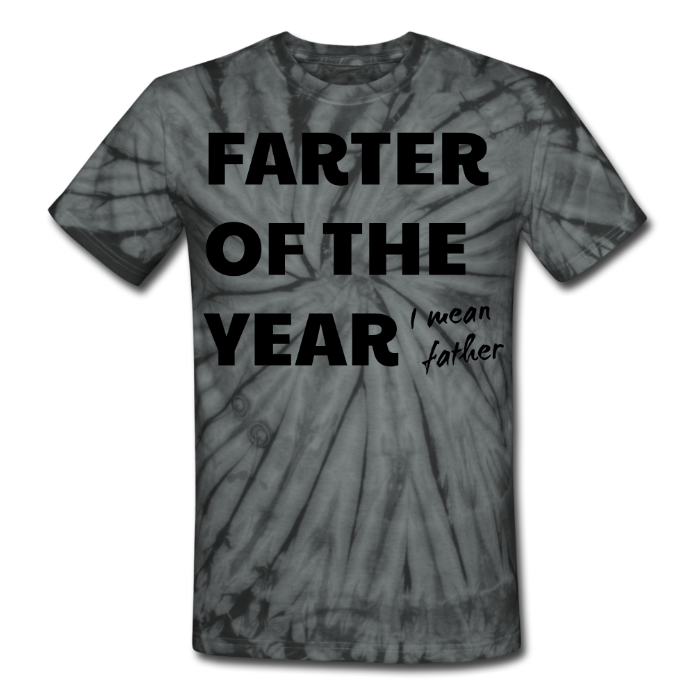 Personalized Funny Fathers Day T Shirt. Custom-Made Unisex Tie Dye T-Shirt for Men. Customizable Birthday Gift for Fathers. Hilarious Custom Shirt for Him - spider black