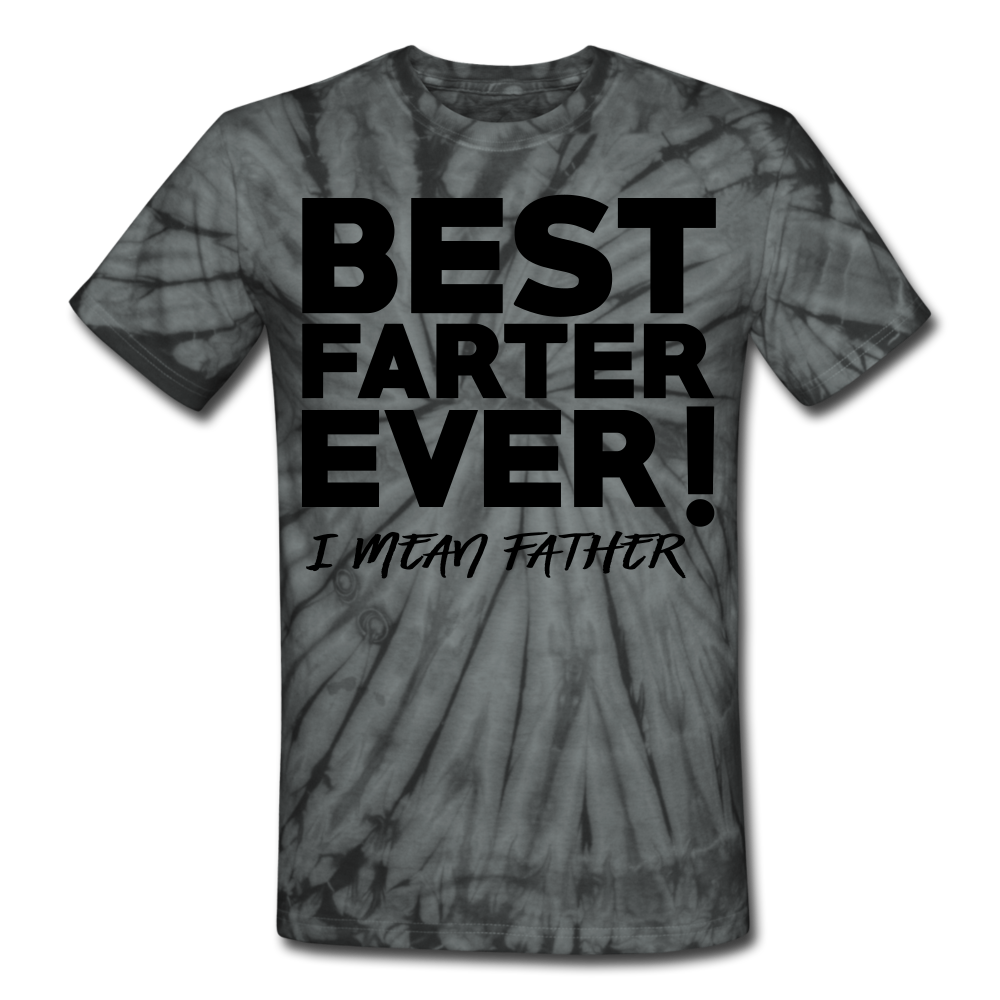 Personalization T Shirt. Funny Fathers Day Tie Dye T-Shirt. Unisex Fathers Day Shirt. Gift for Dad, Son, Grandpa, Grandson, Son-in-Law, Husband - spider black