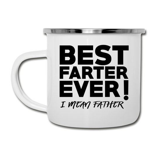 Personalized Funny Camper Mug for Dad. Hilarious Best Father Ever Drinkware. Fathers Day Gift for Daddy. Summer Camp Mug Gift for Men, - white