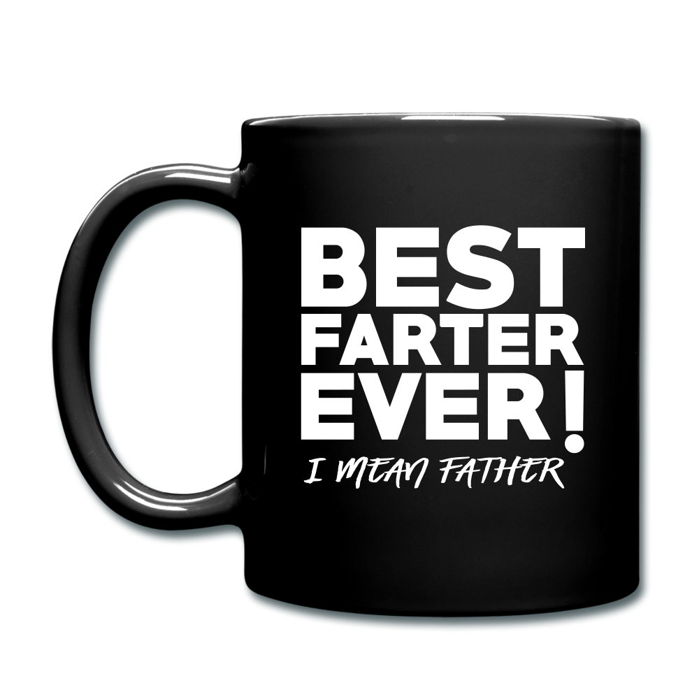 Custom Fathers Day Full Color Mug. Personalized Color Coffee Mug. - black