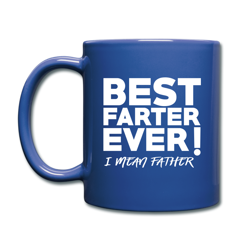 Custom Fathers Day Full Color Mug. Personalized Color Coffee Mug. - royal blue