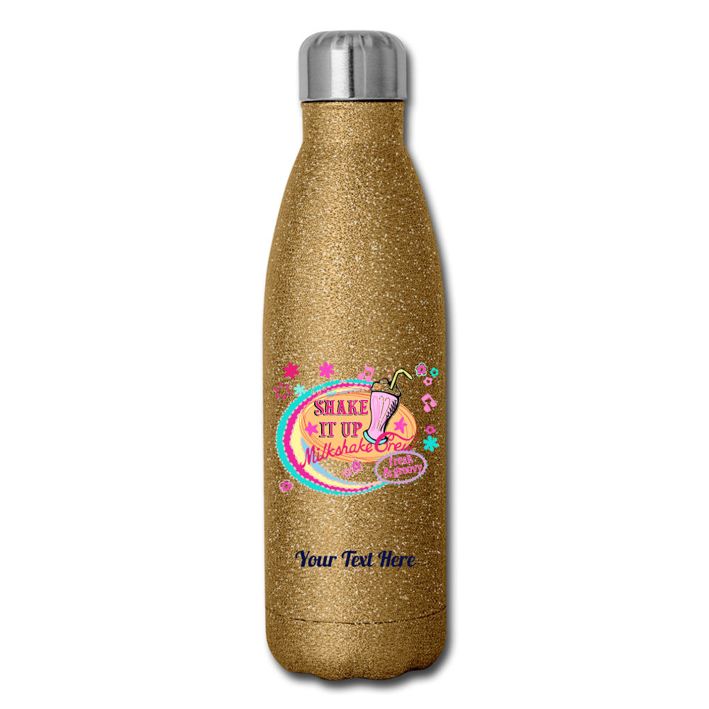 Insulated Stainless Steel Water Bottle - gold glitter