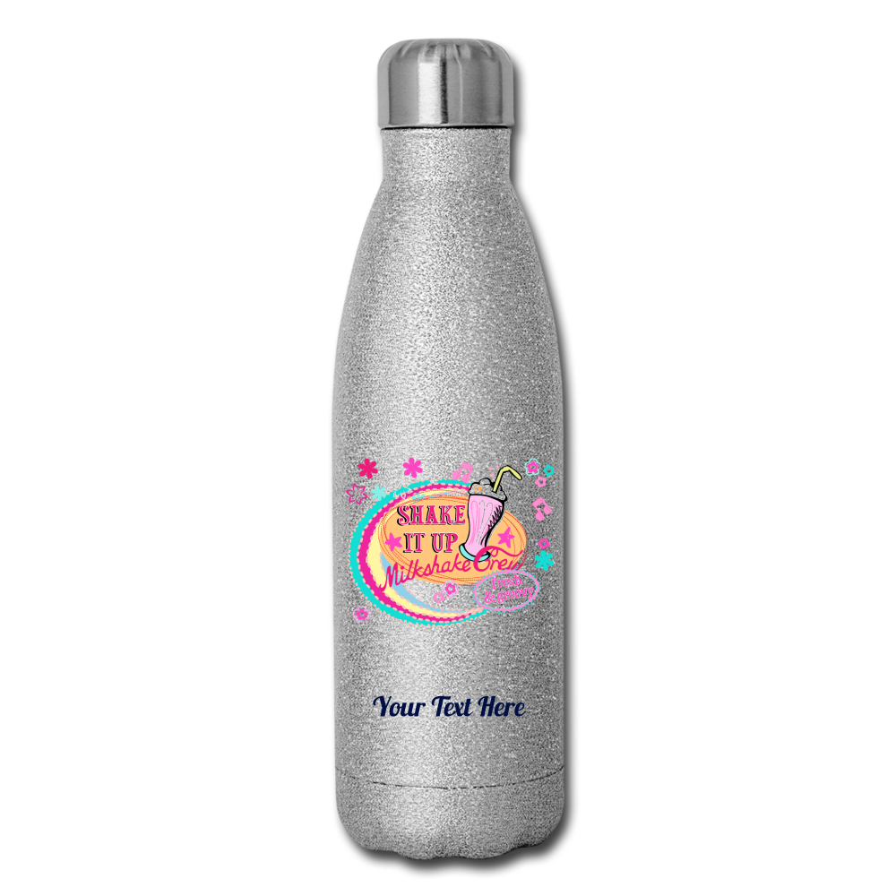 Insulated Stainless Steel Water Bottle - silver glitter