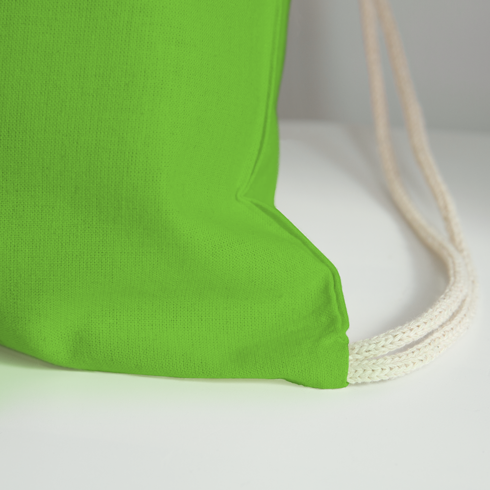 Personalized Cotton Drawstring Bag. Eco-friendly Customizable Sack Bag. Back to School Bag for Teachers and School Children - clover