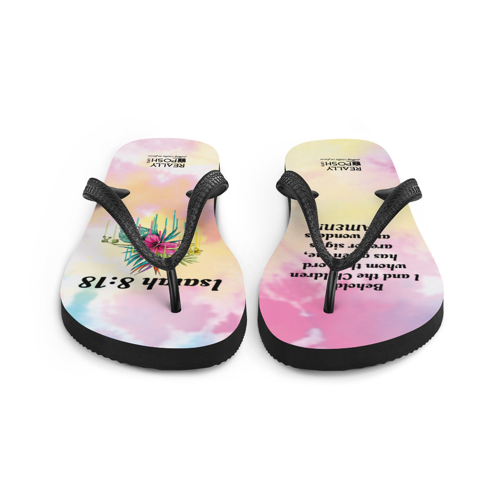 Christian Mom Fabric-Lined Flip-Flops for Summer Beaches and Swimming Pools