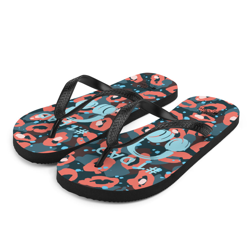 Number One Dad Flip Flop. Custom Flip-Flops for Fathers. Animal Print Summer Beach Flip Flop Slippers. Flat Sole Bathroom Slippers. Comfy Handmade Slip On for Dads. Gift for Fathers Day
