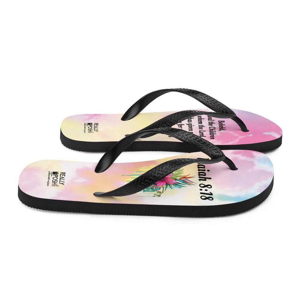 Christian Mom Fabric-Lined Flip-Flops for Summer Beaches and Swimming Pools