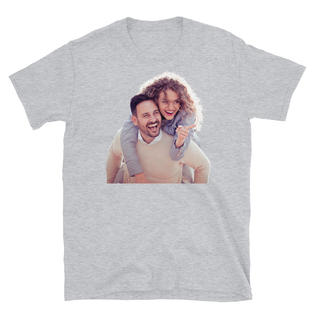 Personalized Photo T Shirt. Custom Birthday Tees. Graphic Wedding and Anniversary T Shirt. Customized Gifts for Special Events. Short-Sleeve Unisex T-Shirt