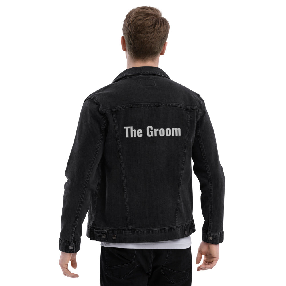 The Groom Black Denim Jacket. Personalized Unisex Embroidery Denim Jacket. Customizable Denim Jacket for Couples. DIY Custom Blue Denim Jacket. Done for You Custom New Couple Jacket. Honeymoon Jacket. Winter and Fall Jacket for Newly Weds