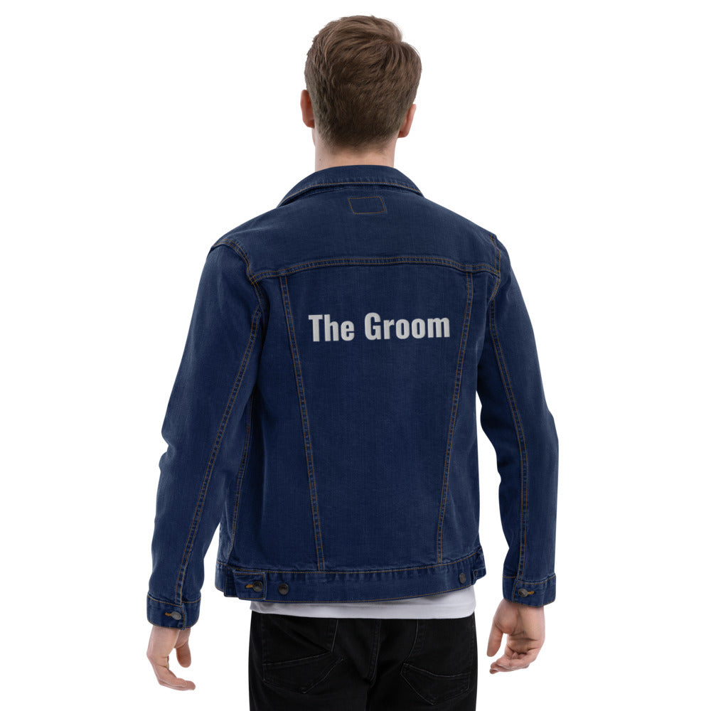 The Groom Black Denim Jacket. Personalized Unisex Embroidery Denim Jacket. Customizable Denim Jacket for Couples. DIY Custom Blue Denim Jacket. Done for You Custom New Couple Jacket. Honeymoon Jacket. Winter and Fall Jacket for Newly Weds