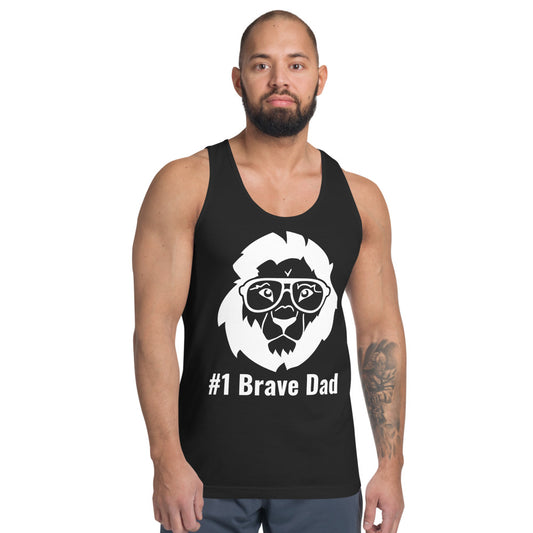 Personalized Classic Tank Top for Dads. #1 Brave Dad Tank Top. Summer Tank Top for Men. Gift for Men- Fathers Day, Birthday, Anniversary, Special Events
