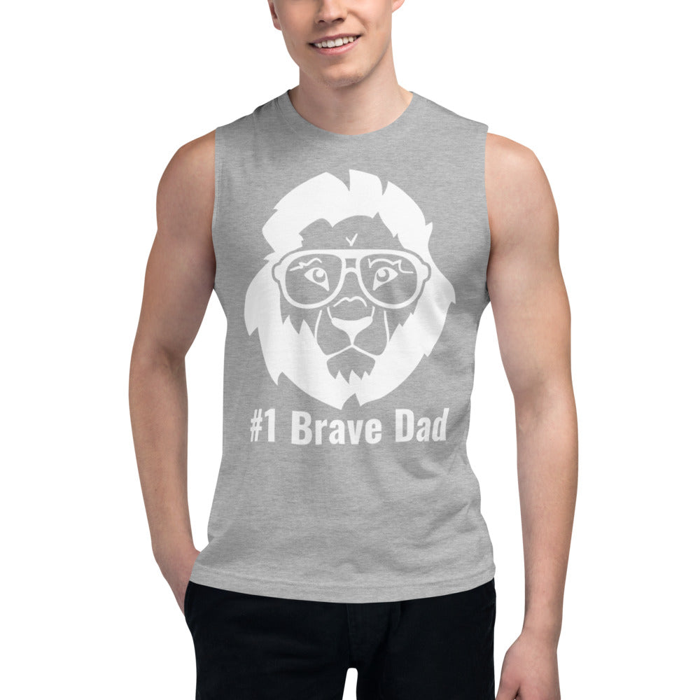Personalized Muscle Shirt for Dad. Number One Sleeveless T Shirt for men. Perfect Custom-Made-To-Order Gift for Fathers Day, Birthdays, Anniversary, Other Special Events. Made in USA