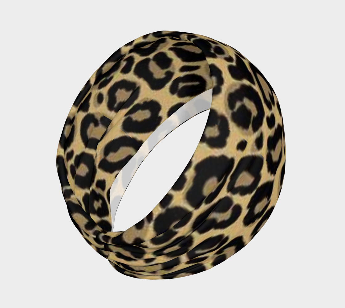Dark Leopard Headband- Made In Canada