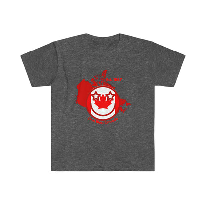 Canada Flag Happy Face Unisex T-Shirt For Patriots
