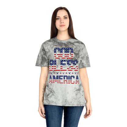 Premium USA Patriotic Color Blast T-Shirt (God Bless America)