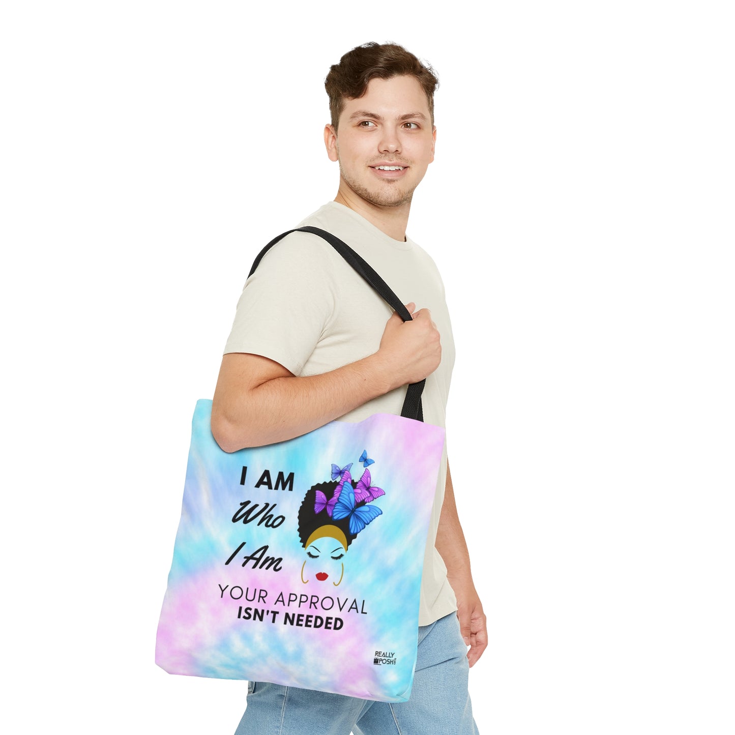 Motivational Tote Bag- I Am Who I Am