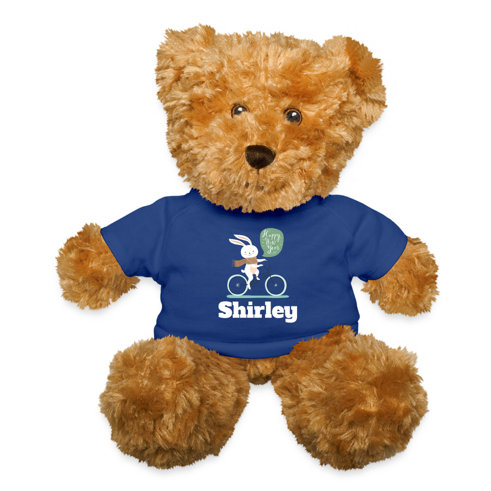 Personalized Teddy Bear| Happy New Year Gift For Kids| RPG Custom Toys - royal blue