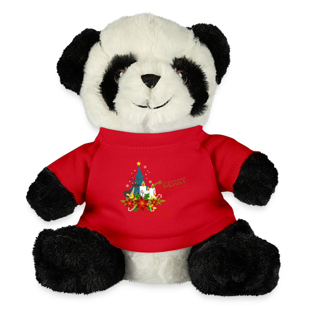 Panda Bear Personalized Christmas Gift| Customizable Plush Toy - red