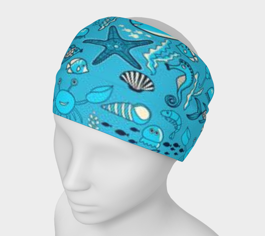 Custom Ocean Blue Headband- Made in Canada