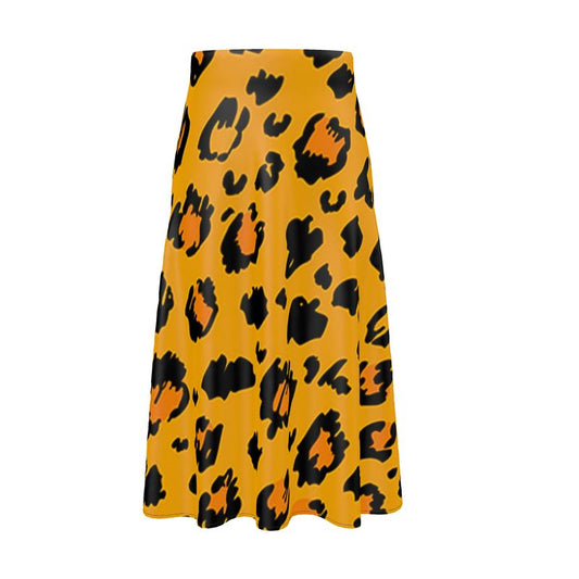 Luxe 100% Silk Satin Midi Skirt