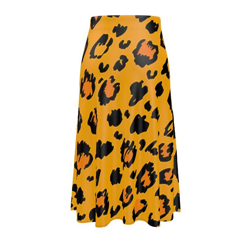 Luxe 100% Silk Satin Midi Skirt