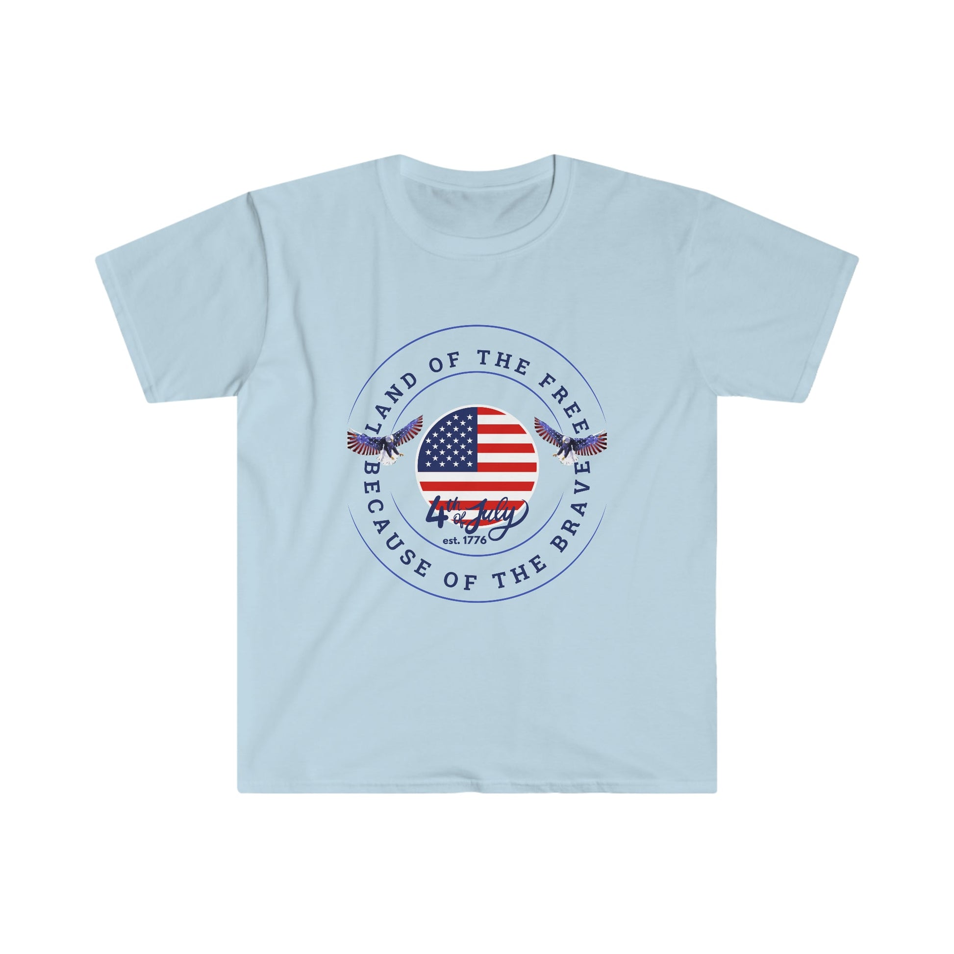 4th of July Patriotic T - Shirt (Land of The Free) - reallyposhgifts