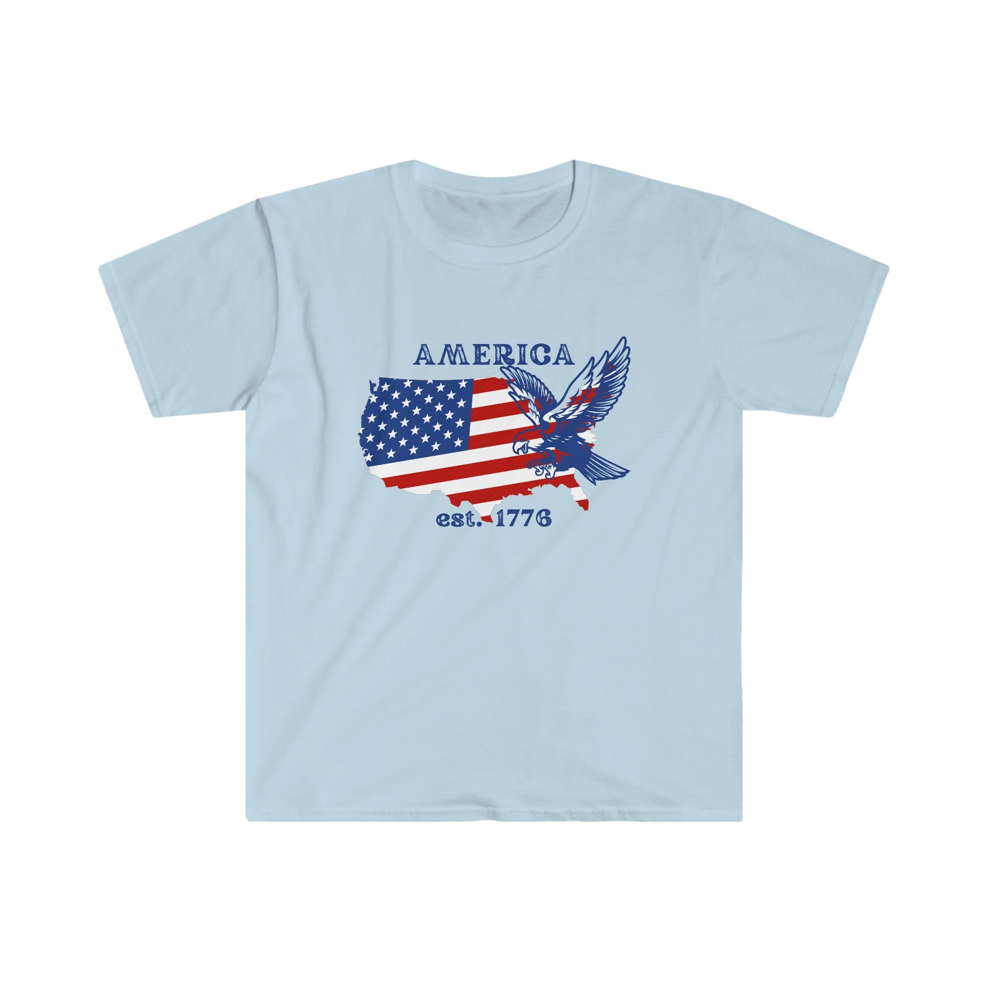 4th of July US Independence Day T - Shirt ( US Map - America Flag - Eagle) - reallyposhgifts